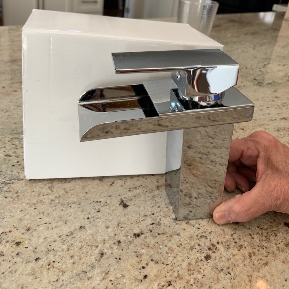 Bathroom chrome faucet